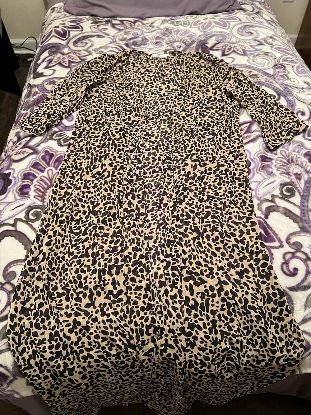 Leopard Print Coverup in Beige and Black - Women